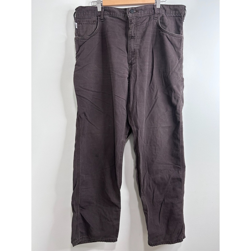 Carhartt FR Flame Resistant Carpenter Work Pants Brown Canvas Duck Mens 41x32